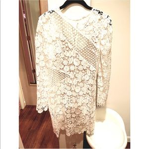 White Lace Dress with Slip